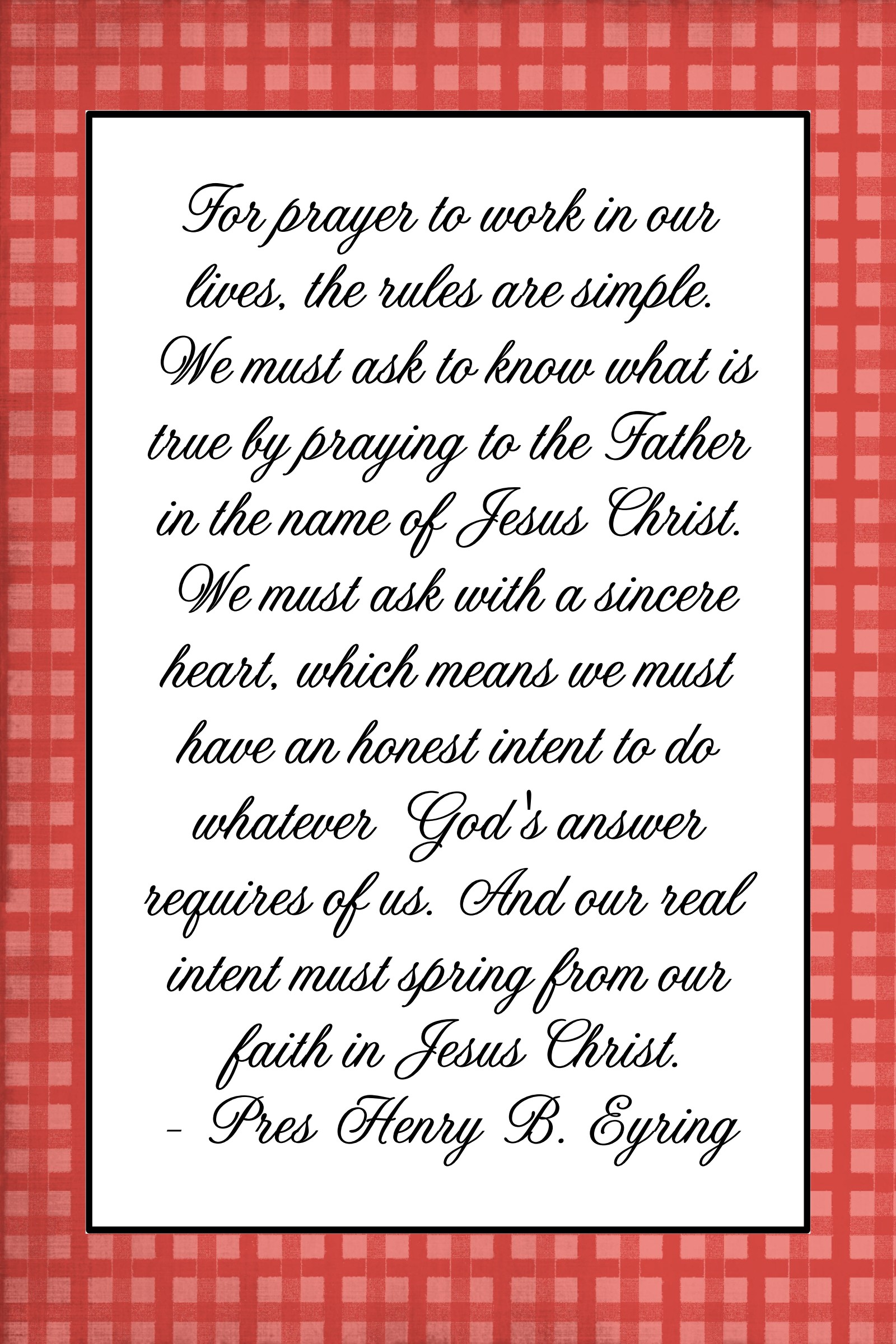 October 2014 Home Teaching Handout The Prayer of Faith – The Idea Door
